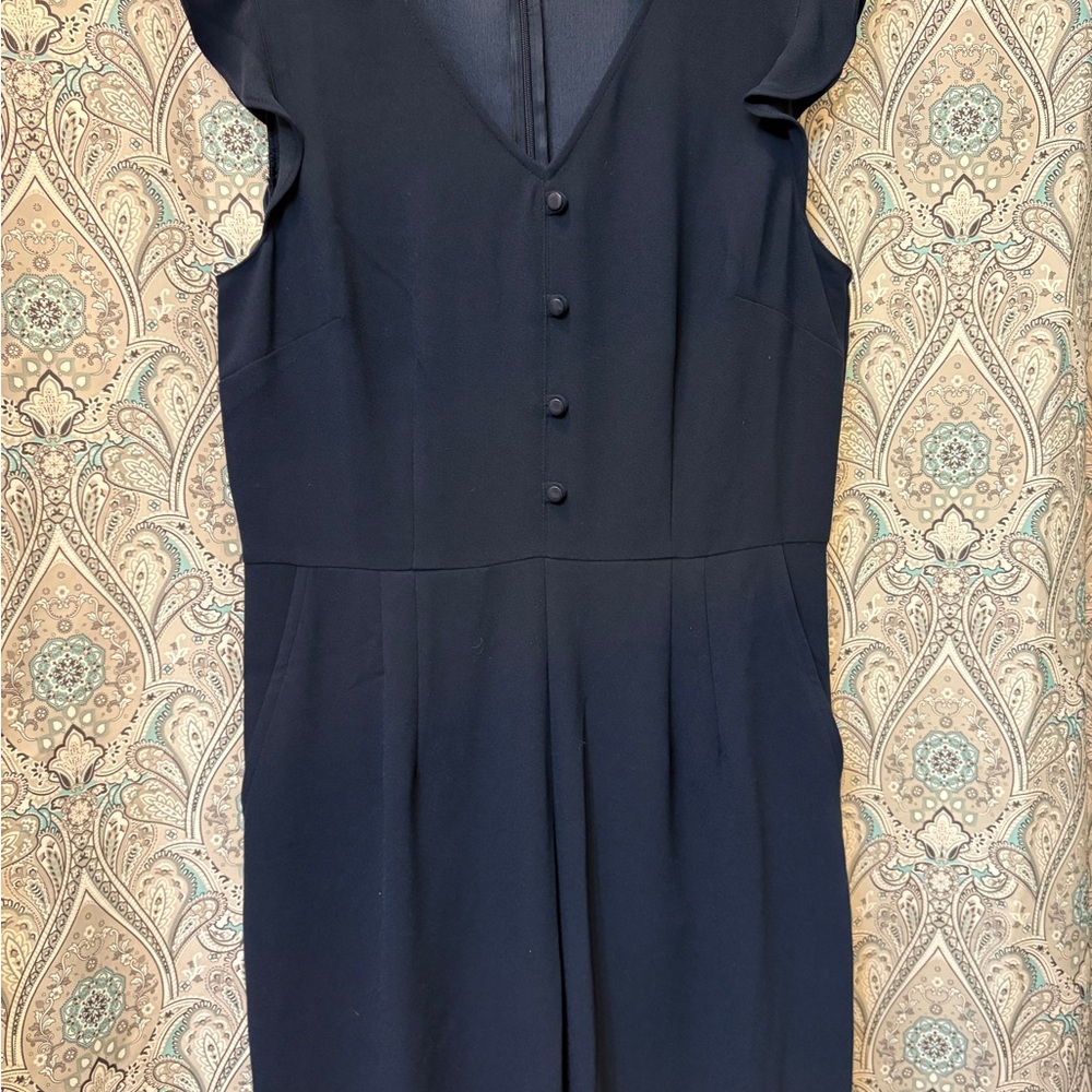 Elegant Blue Sleeveless pantsuit